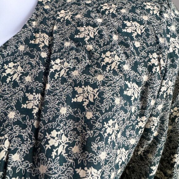 Vintage Algo 90s Microfloral 3/4 Sleeve Midi Dress S/M - Picture 6 of 11